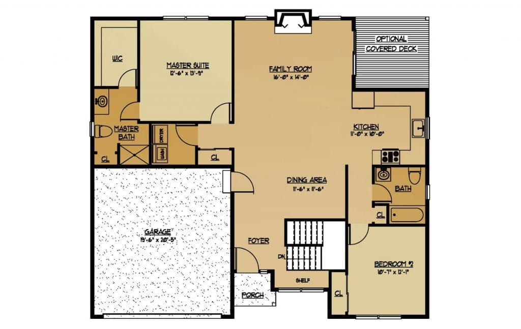 The Aspen New Home Construction Floor Plan in Ballston Lake, NY Saratoga County, NY & Clifton Park, NY