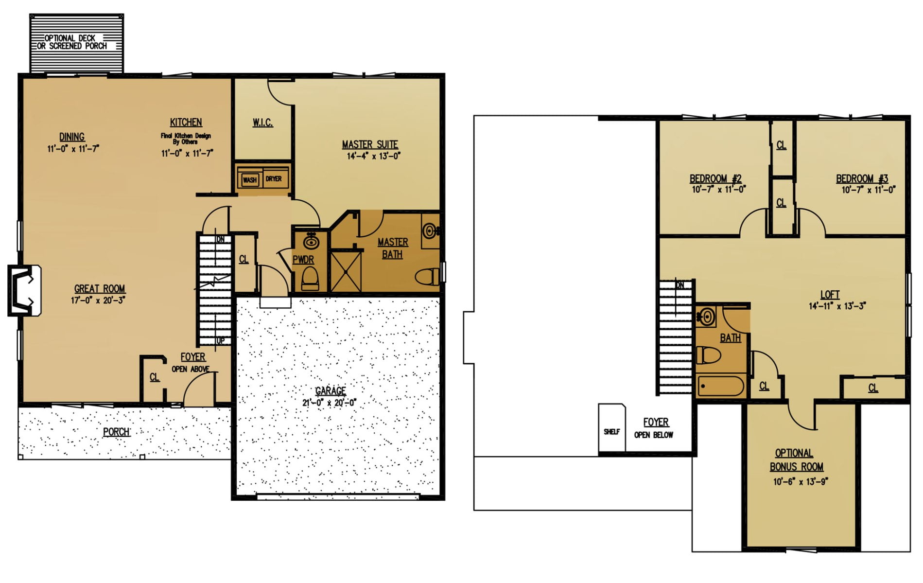The Basswood New Home Construction Floor Plan in Ballston Lake, NY Saratoga County, NY & Clifton Park, NY