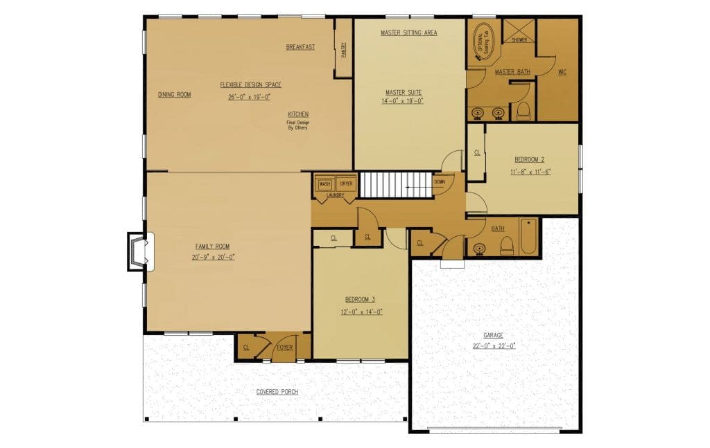 The Fig New Home Construction Floor Plan in Ballston Lake, NY Saratoga County, NY & Clifton Park, NY
