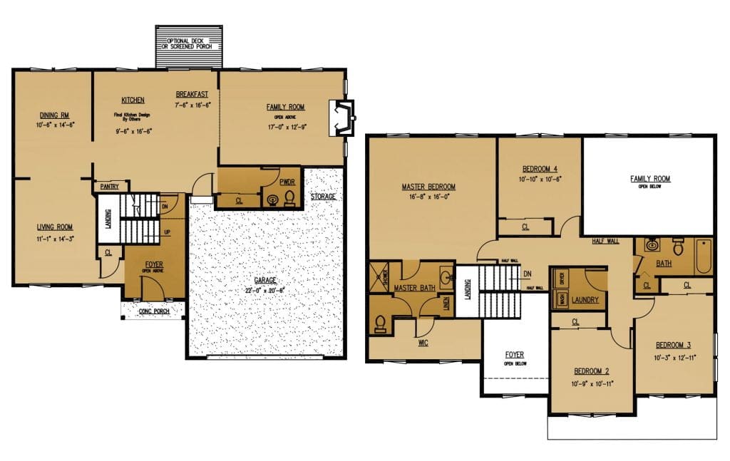 The Hazel New Home Construction Floor Plan in Ballston Lake, NY Saratoga County, NY & Clifton Park, NY