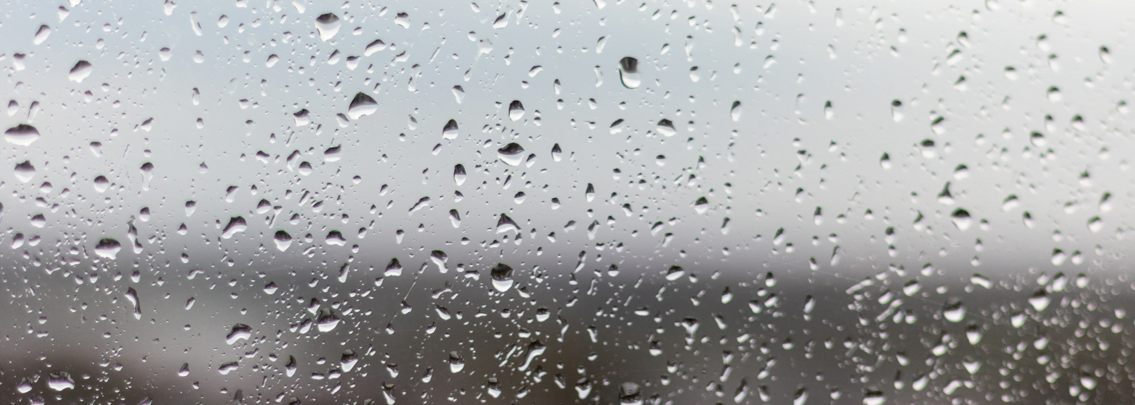 Rain droplets on window in saratoga