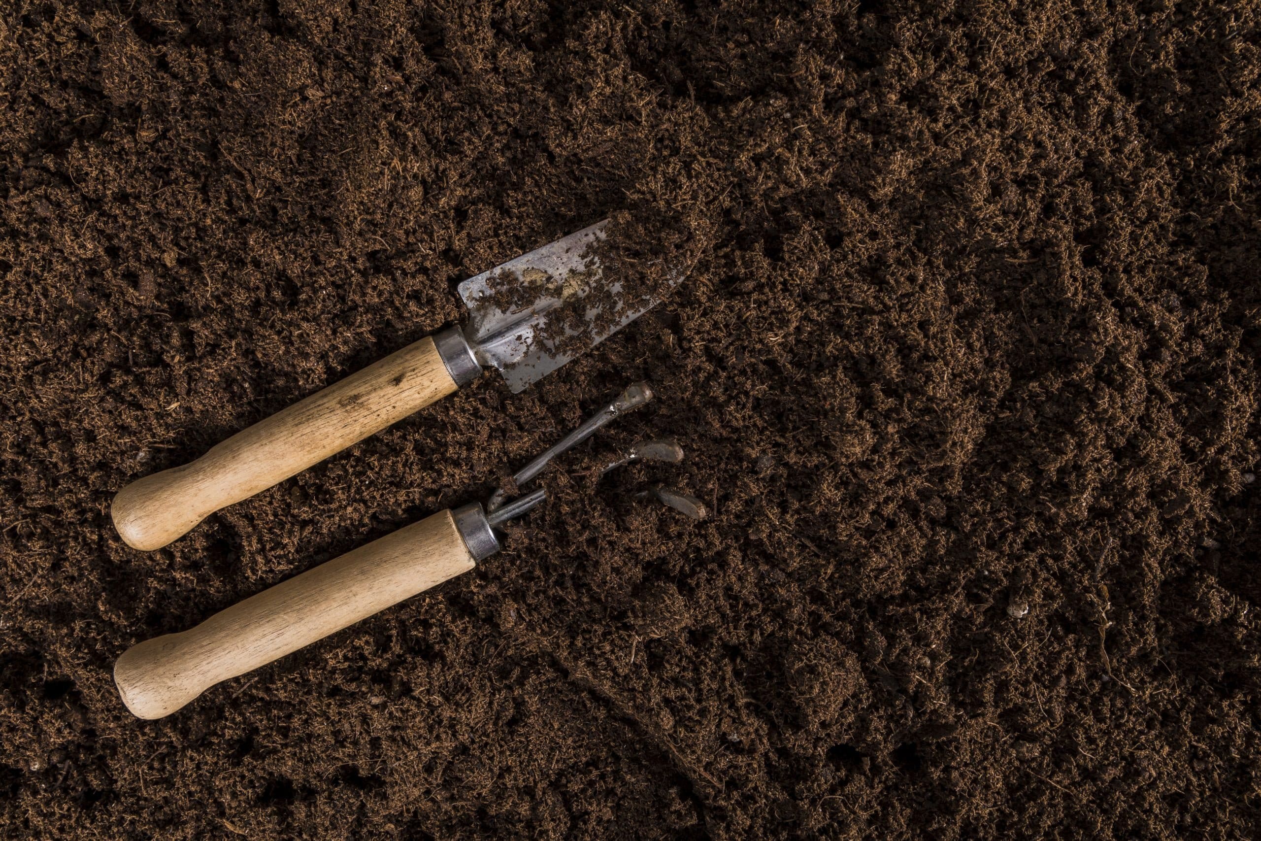 Loosening Garden Soil with Gardening Tools